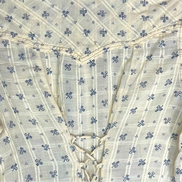 Free People Western Style Corset Back Button Down Shirt - Picture 10 of 12